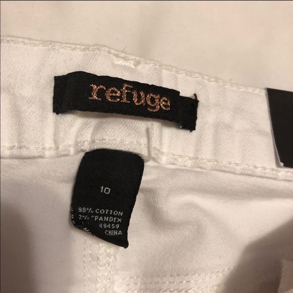 White Distressed BF Jeans SZ 10 - Picture 5 of 5